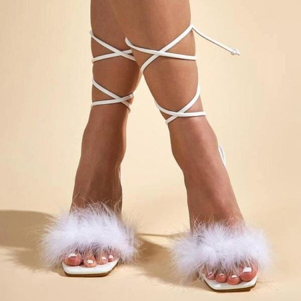 sandals pamanni woman lace-up fashion fluff back strap women's stripper heels non-slip plus size stiletto shoes, Black
sandals pamanni woman lace-up fashion fluff back strap women's stripper heels non-slip plus size stiletto shoes, Black
