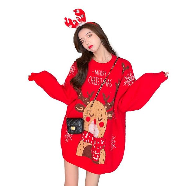 women's sweaters 2021 autumn winter clothes wowen sweater christmas looser lazy wind sweet cuddly knit shirt elk coat undefined, White;black
women's sweaters 2021 autumn winter clothes wowen sweater christmas looser lazy wind sweet cuddly knit shirt elk coat undefined, White;black