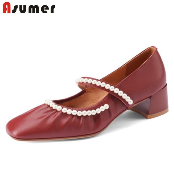 dress shoes asumer 2021 genuine leather women pumps mary jane spring summer thick heel casual single, Black
dress shoes asumer 2021 genuine leather women pumps mary jane spring summer thick heel casual single, Black