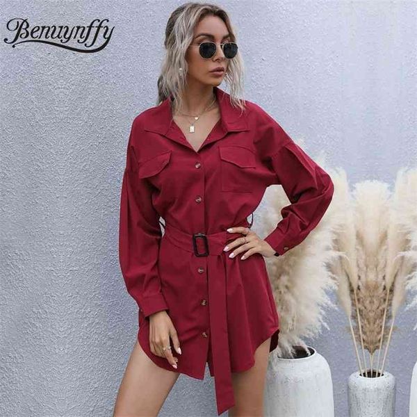 turn-down collar button front shirt dresses with belt spring summer women casual black long sleeve mini dress 210510, Black;gray
turn-down collar button front shirt dresses with belt spring summer women casual black long sleeve mini dress 210510, Black;gray