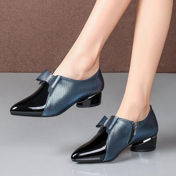 dress shoes 2021 spring and autumn pointed thick heel shallow mouth color matching bow fashion women's, Black
dress shoes 2021 spring and autumn pointed thick heel shallow mouth color matching bow fashion women's, Black