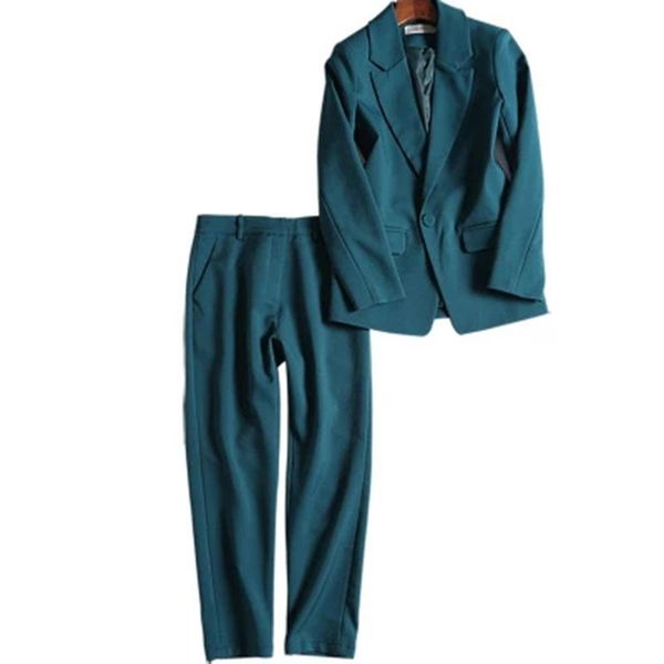 women's two piece pants 2021 autumn long-sleeved dignified small suit jacket trousers casual, White
women's two piece pants 2021 autumn long-sleeved dignified small suit jacket trousers casual, White