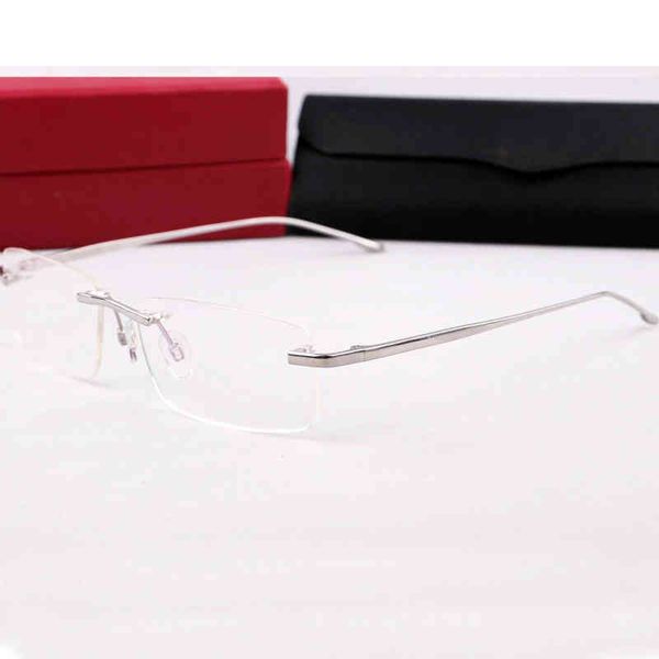 2022 factory wholesale luxury rimless mens transparent optical frames vintage spectacles fill prescription, White;black
2022 factory wholesale luxury rimless mens transparent optical frames vintage spectacles fill prescription, White;black