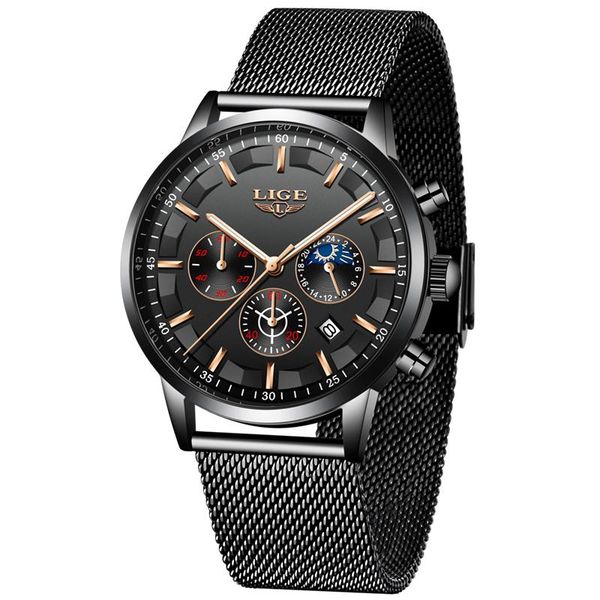 wristwatches relogio lige mens watches casual quartz wristwatch men fashion stainless steel waterproof sport chronograph+bo, Slivery;brown
wristwatches relogio lige mens watches casual quartz wristwatch men fashion stainless steel waterproof sport chronograph+bo, Slivery;brown