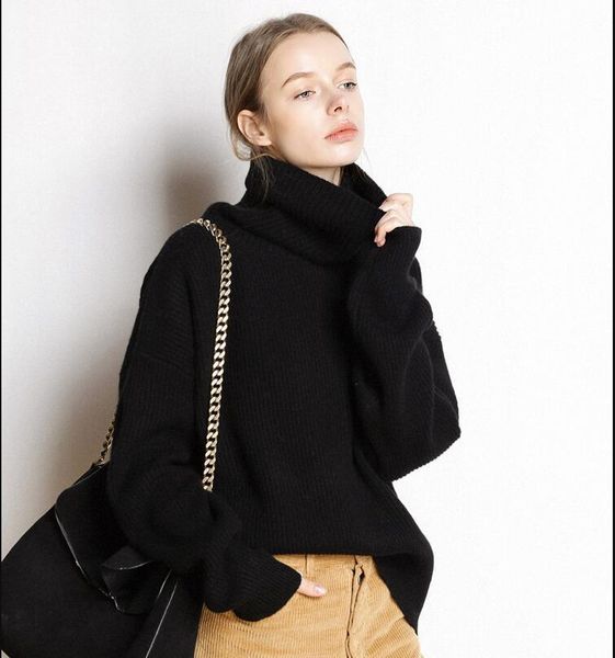 women's sweaters winter turtleneck long sleeve cotton sweater women 2021 autumn loose tunic knitted jumpers british style casual clothe, White;black
women's sweaters winter turtleneck long sleeve cotton sweater women 2021 autumn loose tunic knitted jumpers british style casual clothe, White;black