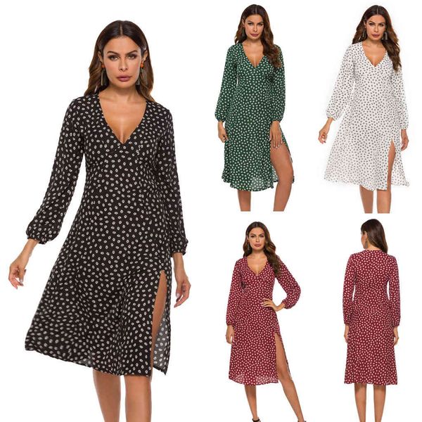 dress women's summer es stitching split v-neck printed slim long sleeve chiffon black ujqd, Black;gray
dress women's summer es stitching split v-neck printed slim long sleeve chiffon black ujqd, Black;gray