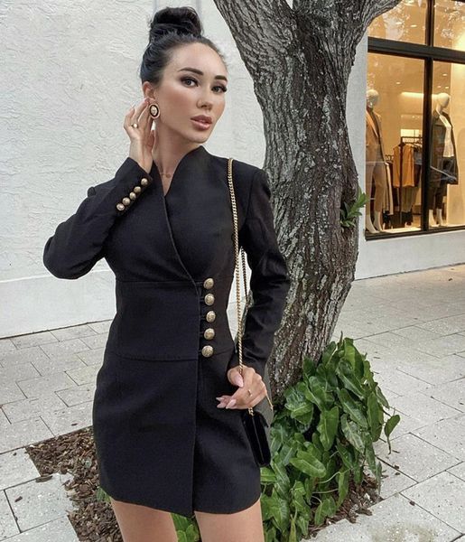 dresses vero sinly winter long sleeve v neck button black women blazer fashion evening party vestido, Black;gray
dresses vero sinly winter long sleeve v neck button black women blazer fashion evening party vestido, Black;gray