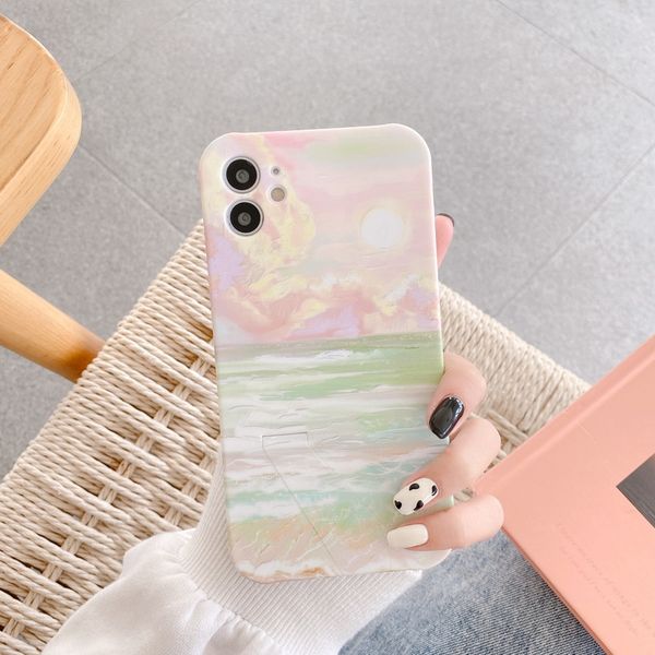 pink green scenery liquid silicone rubber phone cases with holder for iphone 12 11 pro promax x xs max 7 8 plus 
pink green scenery liquid silicone rubber phone cases with holder for iphone 12 11 pro promax x xs max 7 8 plus
