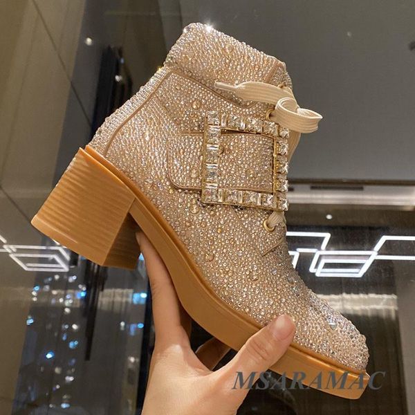 boots fashion winter shiny crystal ladies combat shoes leather round toe thick heel ankle personalized motorcycle, Black
boots fashion winter shiny crystal ladies combat shoes leather round toe thick heel ankle personalized motorcycle, Black