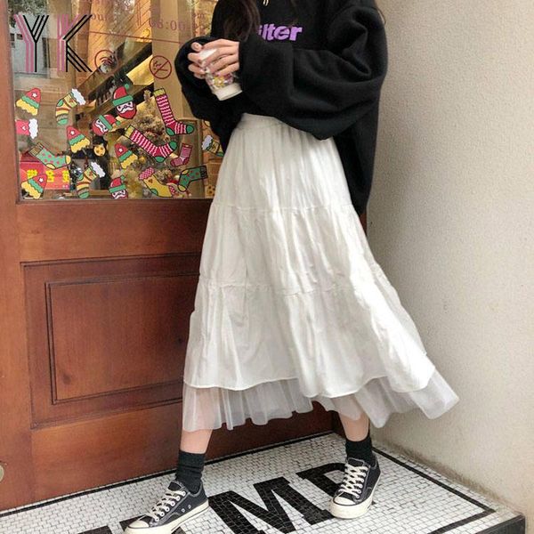 skirts women 2021 spring summer white mesh tulle for high waist long harajuku pleated mujer faldas, Black
skirts women 2021 spring summer white mesh tulle for high waist long harajuku pleated mujer faldas, Black