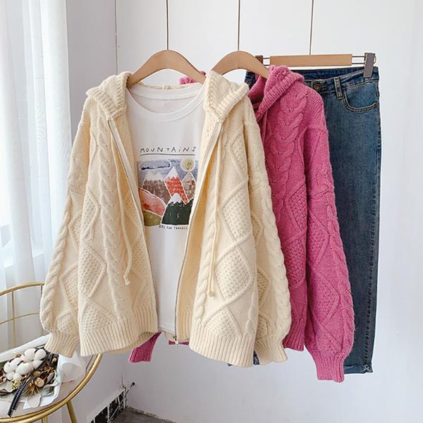 women's knits & tees fashion plaid zipper up with hood knitted sweater cardigan women casual lace spring autumn puff long sleeve loose, White
women's knits & tees fashion plaid zipper up with hood knitted sweater cardigan women casual lace spring autumn puff long sleeve loose, White