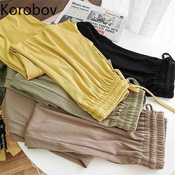 korobov summer wide leg pants korean new chic solid women trousers streetwear casual femme joggers 210430, Black;white
korobov summer wide leg pants korean new chic solid women trousers streetwear casual femme joggers 210430, Black;white