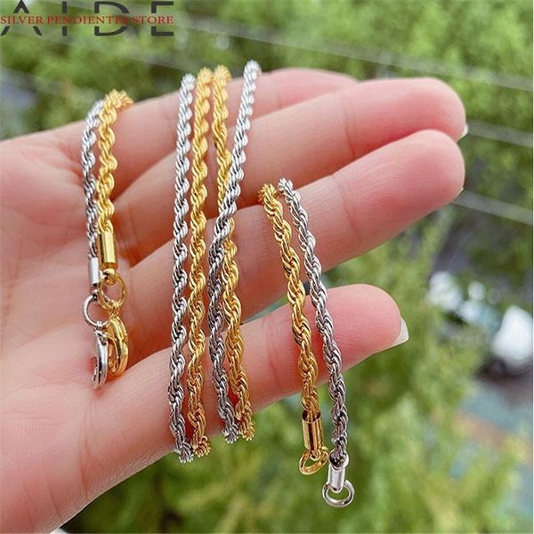 chains aide 2021 stainless steel gold color chain necklace women rope for jewelry gift bijoux femme, Silver
chains aide 2021 stainless steel gold color chain necklace women rope for jewelry gift bijoux femme, Silver