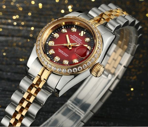 28 mm sangdo automatic self-wind movement luxury watches mechanical 015 s, Slivery;brown
28 mm sangdo automatic self-wind movement luxury watches mechanical 015 s, Slivery;brown