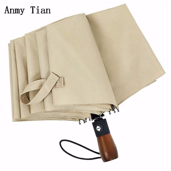 umbrellas creative men rain umbrella women tri fold folding solar automatic wooden handle 10 bones business and sale
umbrellas creative men rain umbrella women tri fold folding solar automatic wooden handle 10 bones business and sale