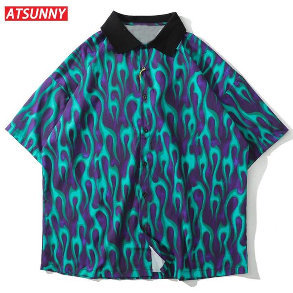 flame print short sleeve shirt hiphop streetwear casual man summer fashion hawaiian shirts men's, White;black
flame print short sleeve shirt hiphop streetwear casual man summer fashion hawaiian shirts men's, White;black