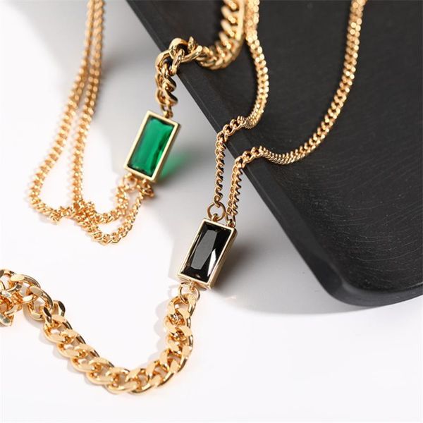 chains 2021 trend green zircon pendant bracelet necklace set gold stainless steel for boyfriend women couple year gifts, Silver
chains 2021 trend green zircon pendant bracelet necklace set gold stainless steel for boyfriend women couple year gifts, Silver