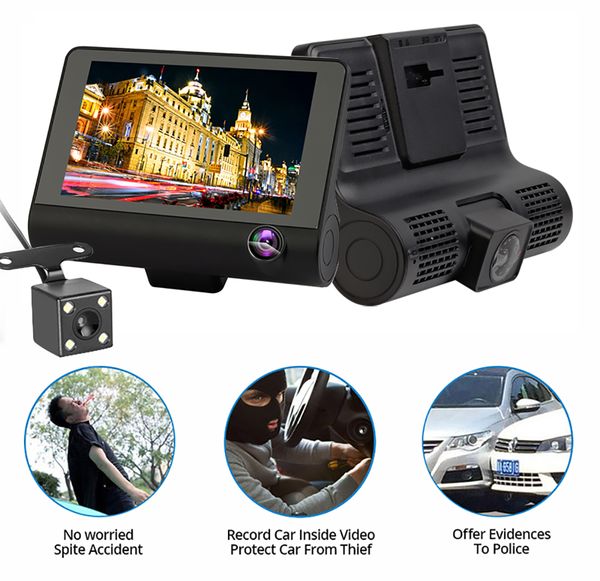 car dvr 3 cameras full hd 1080p dual lens camera 4.0 inch lcd screen with 170 degree rear view video recorder
car dvr 3 cameras full hd 1080p dual lens camera 4.0 inch lcd screen with 170 degree rear view video recorder