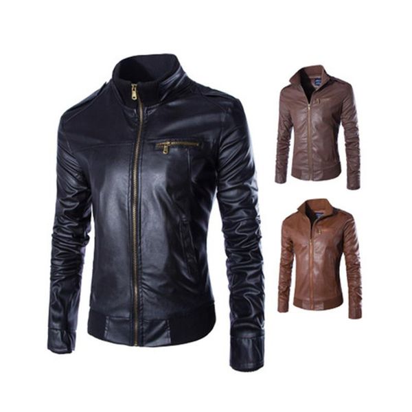 men's fur & faux 2021 fashion pu leather jacket men jaqueta de mens jackets and coats skinny fitness motorcycle, Black
men's fur & faux 2021 fashion pu leather jacket men jaqueta de mens jackets and coats skinny fitness motorcycle, Black
