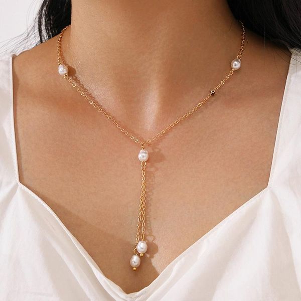 pcs charm women necklaces pearl tassel pendant clavicle chain gold necklace classic wedding party female jewelry gift, Silver
pcs charm women necklaces pearl tassel pendant clavicle chain gold necklace classic wedding party female jewelry gift, Silver