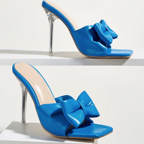 sandals slippers women sweet bowtie crystal heel slides transparent high open toe outdoor female pumps blue summer shoes 48kt, Black
sandals slippers women sweet bowtie crystal heel slides transparent high open toe outdoor female pumps blue summer shoes 48kt, Black