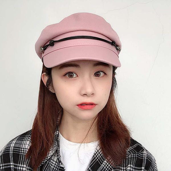 berets korean beret female summer breathable retro british octagonal navy hat version japanese wild, Blue;gray
berets korean beret female summer breathable retro british octagonal navy hat version japanese wild, Blue;gray