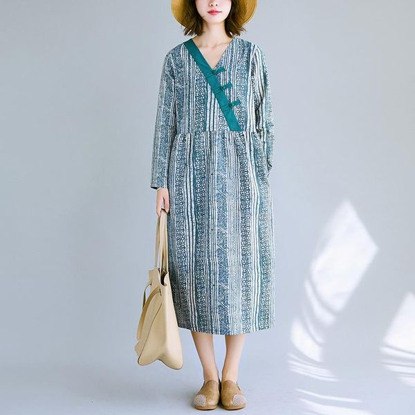 casual dresses johnature autumn fashion striped floral print pockets v-neck plate buckle dress 2021 korean simple comfortable women, Black;gray
casual dresses johnature autumn fashion striped floral print pockets v-neck plate buckle dress 2021 korean simple comfortable women, Black;gray