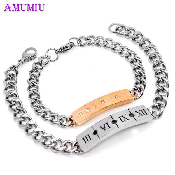 roman number id bracelet punk couple bracelets rose gold sliver color bangles for women men stainless steel jewelry b070 link, chain, Black
roman number id bracelet punk couple bracelets rose gold sliver color bangles for women men stainless steel jewelry b070 link, chain, Black