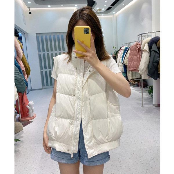 women's vests 2021 autumn winter for women zipper stand collar vest coats female sleeveless jacket cotton padded waistcoat c218, Black;white
women's vests 2021 autumn winter for women zipper stand collar vest coats female sleeveless jacket cotton padded waistcoat c218, Black;white
