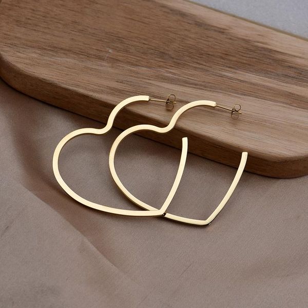 hoop & huggie titanium punk fashion big ring earrings heart star sqaure round for women personality exaggerated simple geometric, Golden;silver
hoop & huggie titanium punk fashion big ring earrings heart star sqaure round for women personality exaggerated simple geometric, Golden;silver