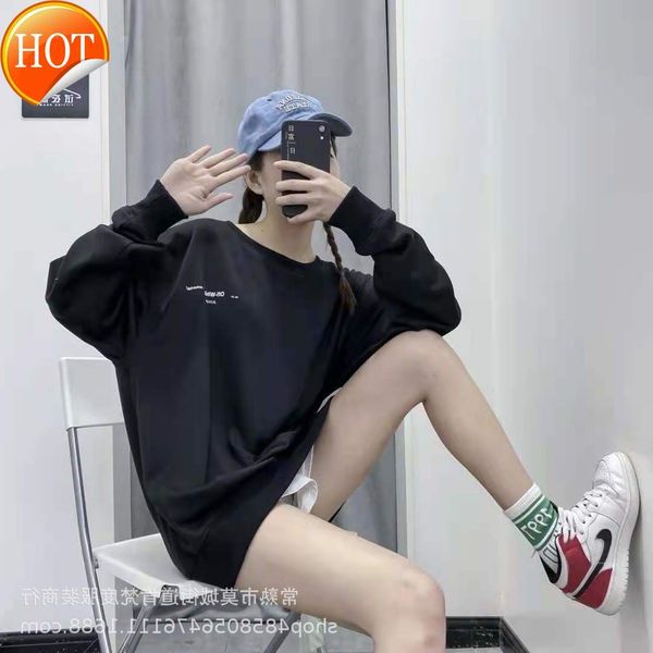 autumn men's and 2021 spring women's off pasted arrstyle round neck sweater with large straightness is preferred, Black
autumn men's and 2021 spring women's off pasted arrstyle round neck sweater with large straightness is preferred, Black