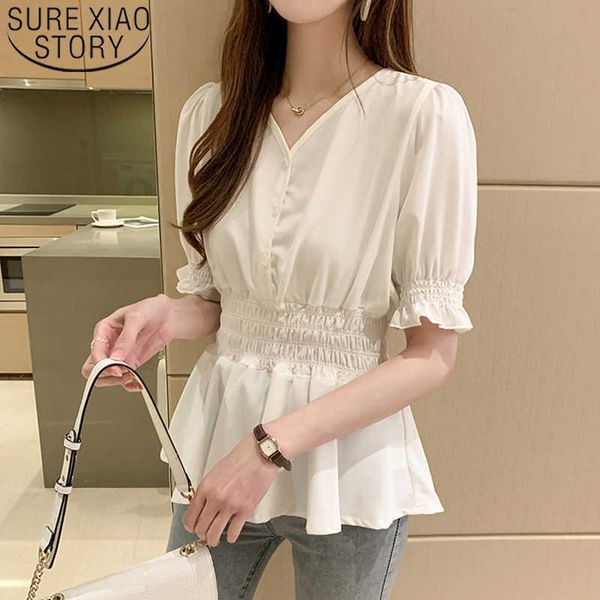 summer lantern sleeve waist hugging slim chiffon shirt summer korean style all-match short-sleeve blouse women 8971 50 210527, White
summer lantern sleeve waist hugging slim chiffon shirt summer korean style all-match short-sleeve blouse women 8971 50 210527, White