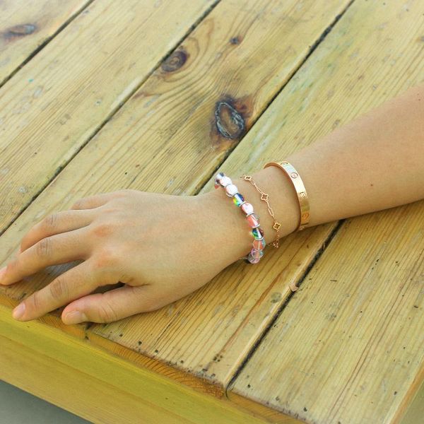 charm bracelets quanchi 6mm pink shining reflective stone beads bracelet boho handmade stretch bangle fashion women jewelry, Golden;silver
charm bracelets quanchi 6mm pink shining reflective stone beads bracelet boho handmade stretch bangle fashion women jewelry, Golden;silver