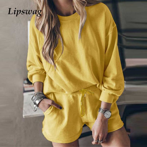 autumn elegant solid sets for women warm hoodie sweatshirts and short pant fashion two piece sets ladies lace up sweatshirt suit p0810, Gray
autumn elegant solid sets for women warm hoodie sweatshirts and short pant fashion two piece sets ladies lace up sweatshirt suit p0810, Gray