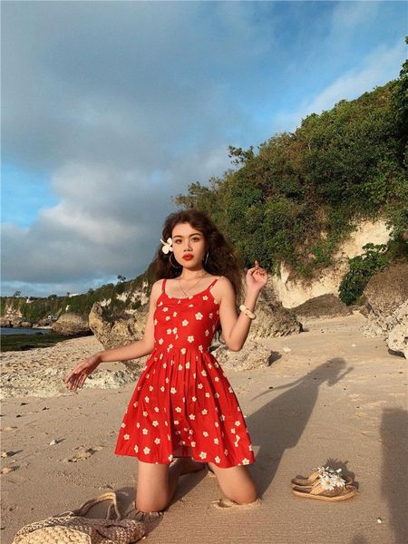 casual dresses elegant style same red floral dress, Black;gray
casual dresses elegant style same red floral dress, Black;gray