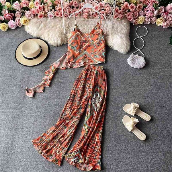 chiffon two piece sets spring women tracksuits autumn floral printed v neck shirts and pants outfits woman beach suits, Gray
chiffon two piece sets spring women tracksuits autumn floral printed v neck shirts and pants outfits woman beach suits, Gray