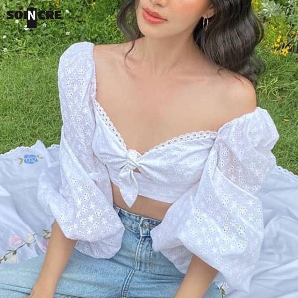 women's t-shirt 2021 summer thin strapless casual cotton long sleeve puff hook flower hollow short cropslim shirt, White
women's t-shirt 2021 summer thin strapless casual cotton long sleeve puff hook flower hollow short cropslim shirt, White