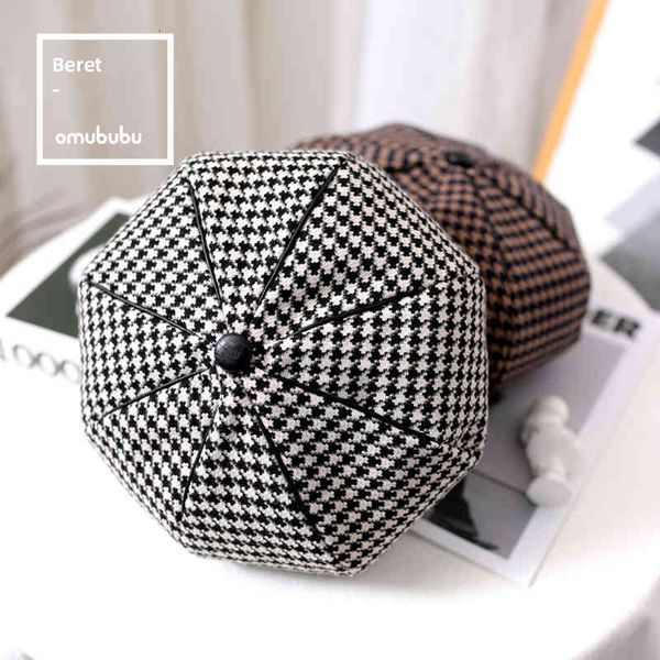 wool thousand bird grid red beret female autumn winter korean version versatile fashion ins british octagonal hat, Blue;gray
wool thousand bird grid red beret female autumn winter korean version versatile fashion ins british octagonal hat, Blue;gray