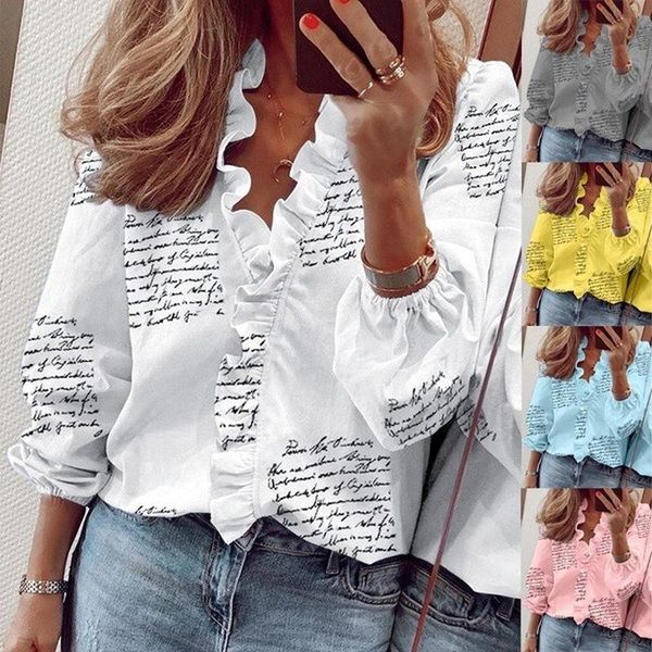 women's t-shirt european and american shirts long-sleeved v-neck letter printed women clothes woman tshirts, White
women's t-shirt european and american shirts long-sleeved v-neck letter printed women clothes woman tshirts, White