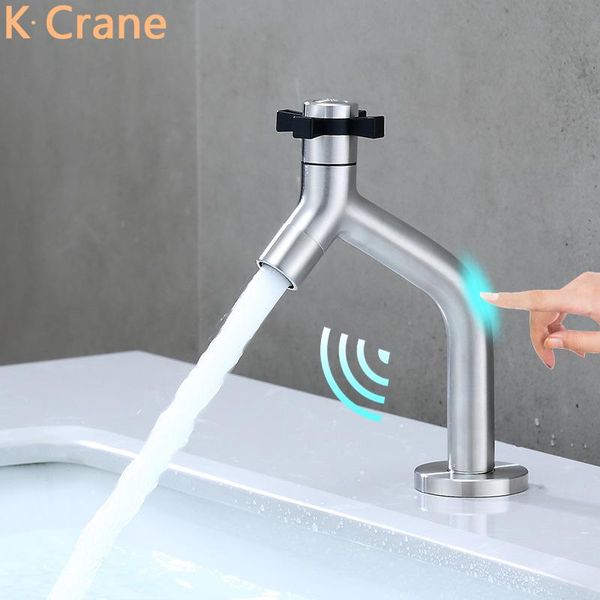 bathroom touch sensor faucet single cold smart basin tap automatic battery electric torneiras black stainless steel brushed taps sink faucet
bathroom touch sensor faucet single cold smart basin tap automatic battery electric torneiras black stainless steel brushed taps sink faucet