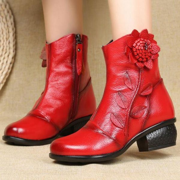 boots winter fashion women shoes woman flower genuine leather ankle female casual soft booties vintage ladies boot sy783, Black
boots winter fashion women shoes woman flower genuine leather ankle female casual soft booties vintage ladies boot sy783, Black