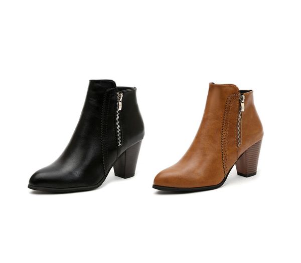 2021side zipper high heel martin boots autumn winter large women's shoes / dlj72802, Black
2021side zipper high heel martin boots autumn winter large women's shoes / dlj72802, Black