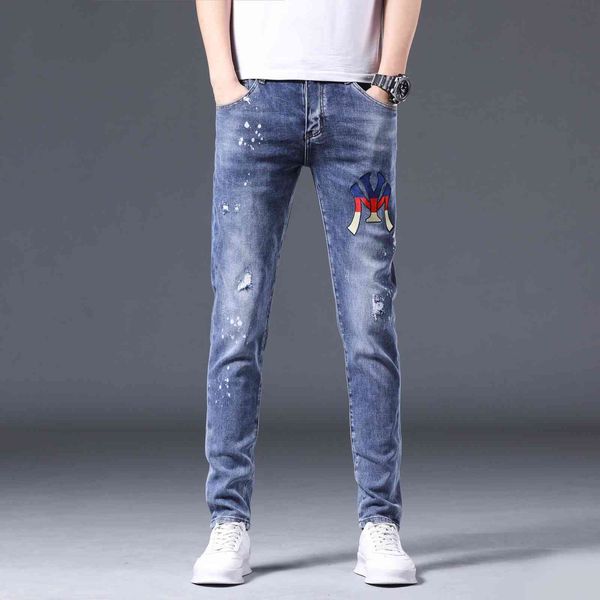 jeans summer thin casual pants men's holes korean printed light color leggings trend slim fit men, Blue
jeans summer thin casual pants men's holes korean printed light color leggings trend slim fit men, Blue