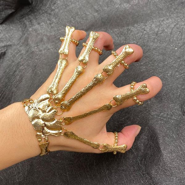 charm bracelets hand skull skeleton elasticity for men punk bracelet adjustable couple women bangles jewelry halloween party gifts, Golden;silver
charm bracelets hand skull skeleton elasticity for men punk bracelet adjustable couple women bangles jewelry halloween party gifts, Golden;silver