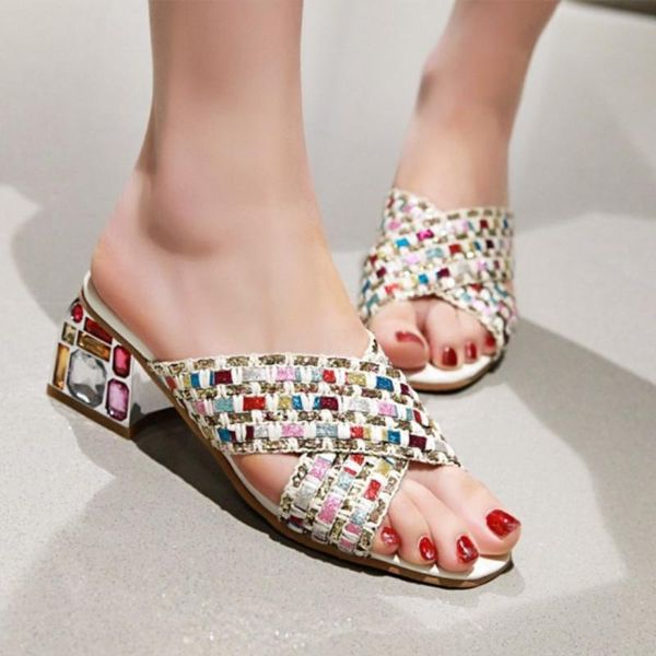 dress shoes fanyuan slipper women sandals sequined mixed colors summer crystal party woman high heels, Black
dress shoes fanyuan slipper women sandals sequined mixed colors summer crystal party woman high heels, Black