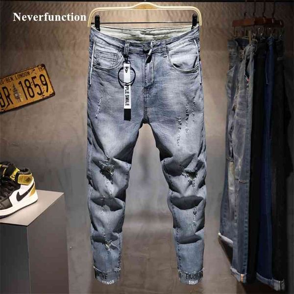 men ripped casual skinny jeans trousers fashion brand man streetwear letter printed distressed hole gray denim pants 210723, Blue
men ripped casual skinny jeans trousers fashion brand man streetwear letter printed distressed hole gray denim pants 210723, Blue