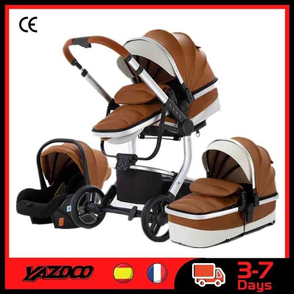 luxurious baby stroller 3 in 1 portable carriage pu leather aluminum frame rubber wheel high landscape newborn
luxurious baby stroller 3 in 1 portable carriage pu leather aluminum frame rubber wheel high landscape newborn