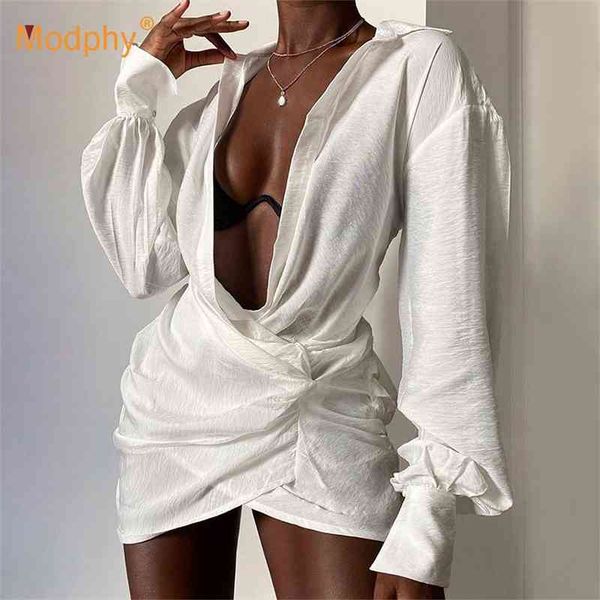 elegant white shirt dress women pure color v-neck mini short summer dresses streetwear spring clothing female 210527, Black;gray
elegant white shirt dress women pure color v-neck mini short summer dresses streetwear spring clothing female 210527, Black;gray