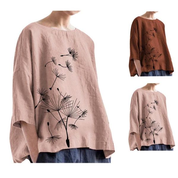 women's blouses & shirts plus size casual woman 2021 streetwear loose dandelion printed korean fashion clothing blusas mujer de moda bb, White
women's blouses & shirts plus size casual woman 2021 streetwear loose dandelion printed korean fashion clothing blusas mujer de moda bb, White
