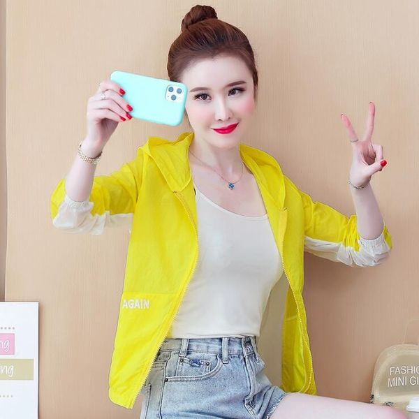 women's jackets #5350 yellow white thin short jacket women with hooded summer coat female loose casual sunscreen zipper ladies coats, Black;brown
women's jackets #5350 yellow white thin short jacket women with hooded summer coat female loose casual sunscreen zipper ladies coats, Black;brown